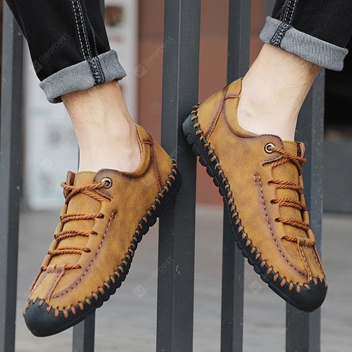 Large Size Hand Stitching Men's Casual Shoes